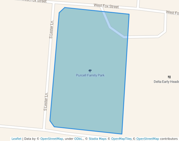 walking in Purcell Family Park map in Purcell