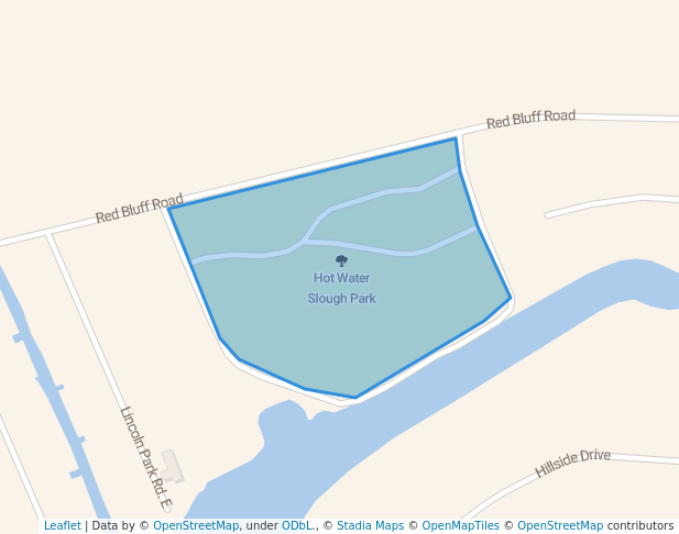 walking in Hot Water Slough Park map in San Angelo