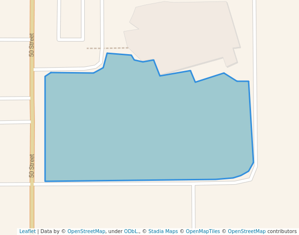 walking in St. Mary's High School Field/Park map in Taber