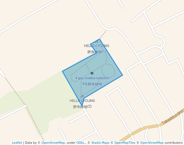 walking in 4号野寺緑地 map in Niiza