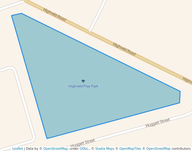 walking in Highveld Play Park map in Kempton Park