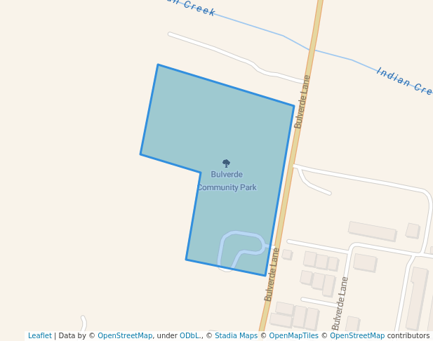 walking in Bulverde Community Park map in Bulverde