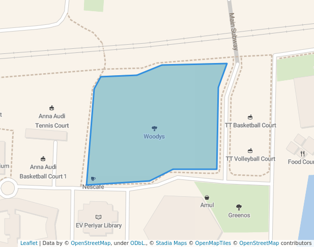 walking in Woodstock map in Vellore