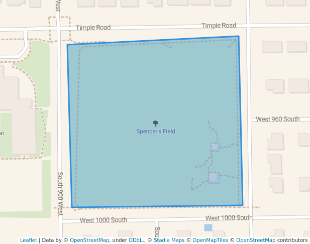 walking in Spencer's Field map in Tooele