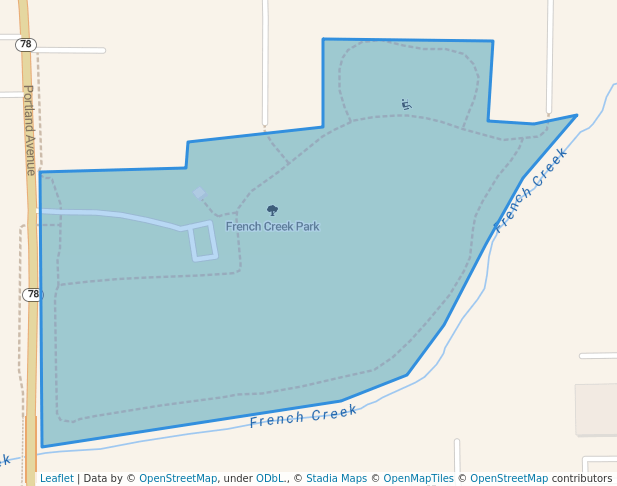 walking in French Creek Park map in Morrison