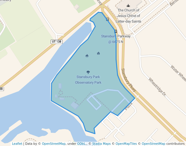 walking in Stansbury Park Observatory Park map in Tooele
