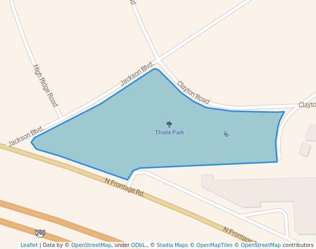 walking in Thiele Park map in Hillside