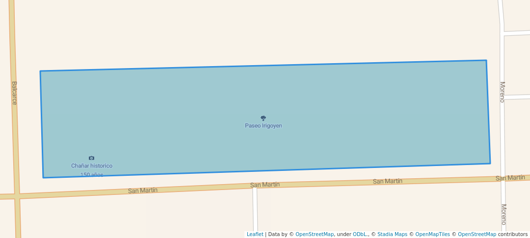 walking in Paseo Irigoyen map in General Acha