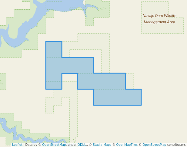 walking in La Jara ACEC map in Navajo Dam