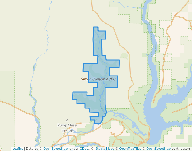 walking in Simon Canyon ACEC map in Navajo Dam