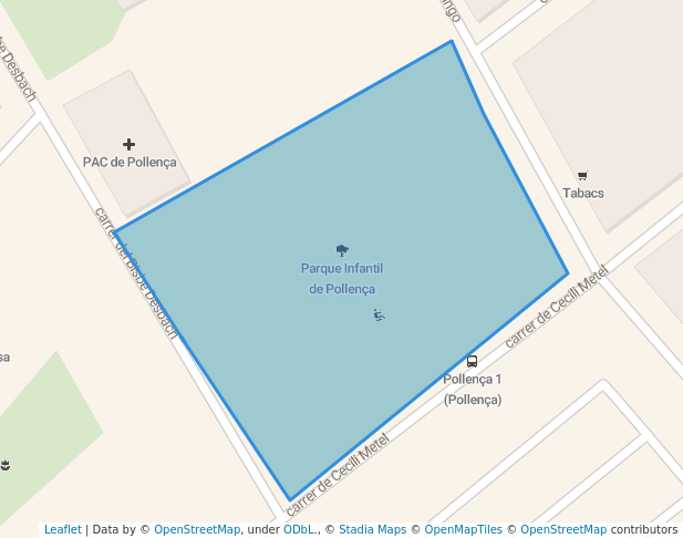 walking in Parque Infantil de Pollença map in Pollença