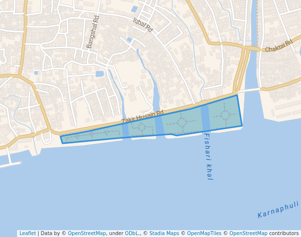 walking in Park Beside Marine Drive Road map in Chittagong