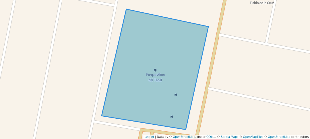 walking in Parque Altos del Tecal map in Vacamonte