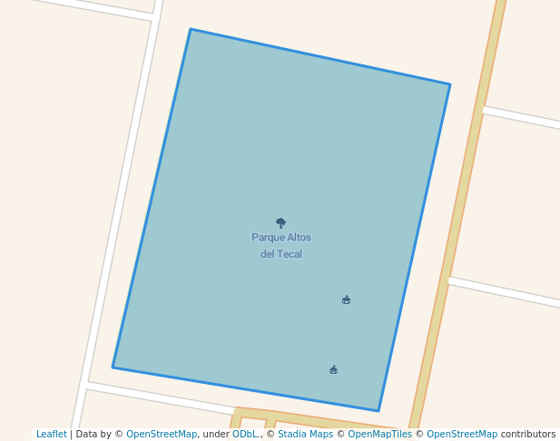 walking in Parque Altos del Tecal map in Vacamonte