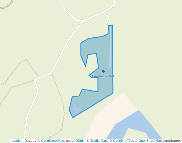 walking in Fireman's Park map in Grande Cache