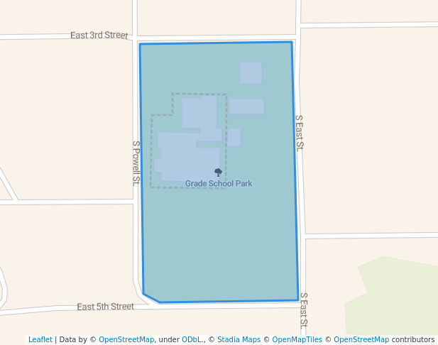 walking in Grade School Park map in Norris City