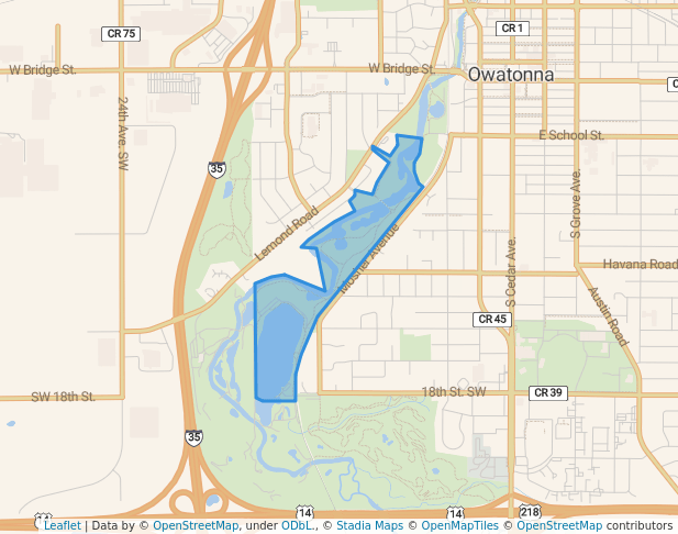 walking in Owatonna City Trails map in Owatonna