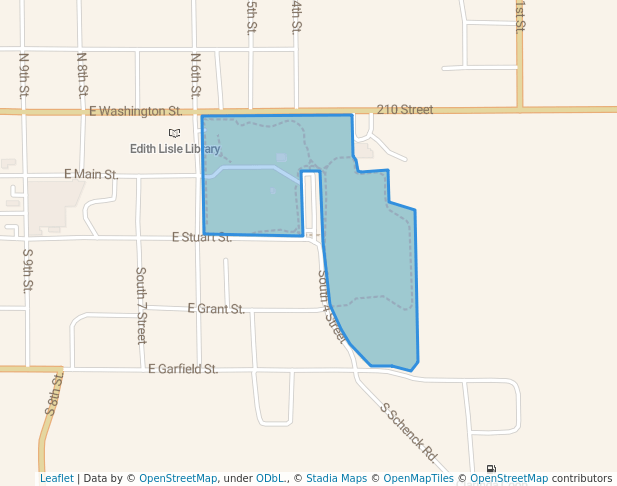 walking in Clarinda City Park map in Clarinda