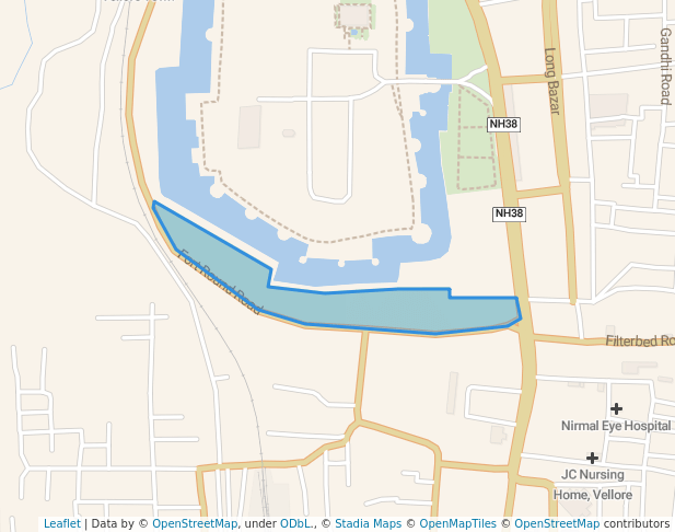 walking in Periyar Park map in Vellore