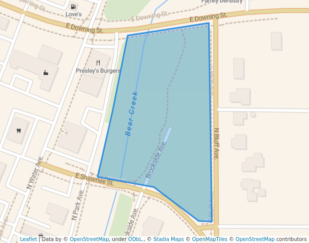 walking in Sequoyah Park map in Tahlequah