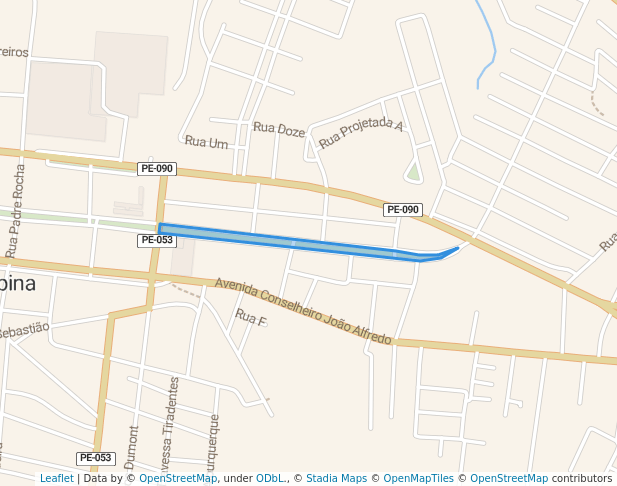 walking in Tamarindos map in Carpina