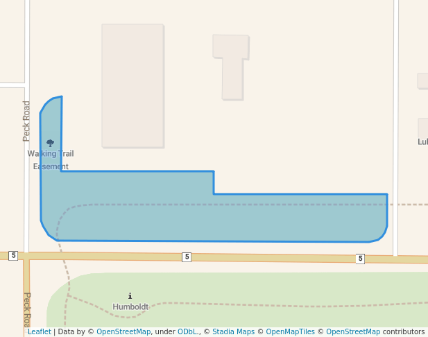 walking in Walking Trail Easement map in Humboldt