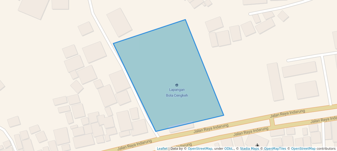 walking in Lapangan Cangkeh map in Padang