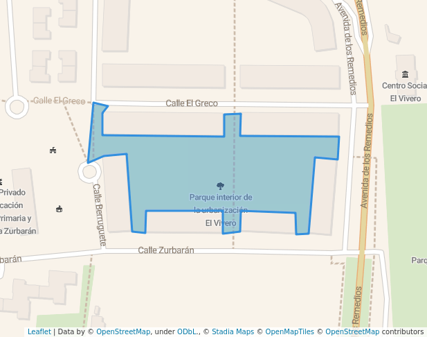 walking in Parque interior de la urbanización El Vivero map in Colmenar Viejo