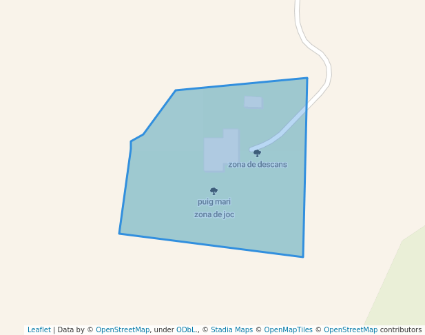 walking in puig mari zona de joc map in Maçanet de la Selva