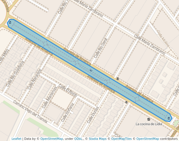 walking in Bulevar de la Avenida de América map in Atarfe