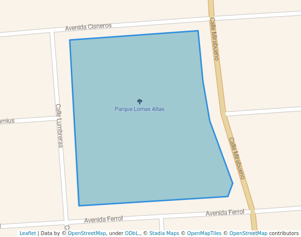 walking in Parque Lomas Altas map in Mexicali