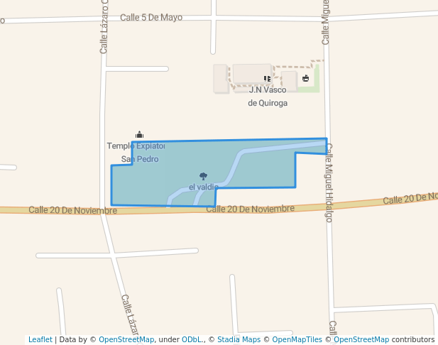 walking in el valdio map in San Pedro Tultepec