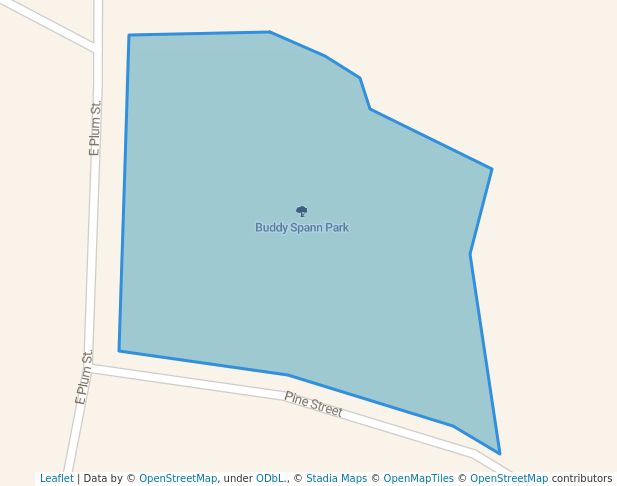 walking in Buddy Spann Park map in Hazlehurst