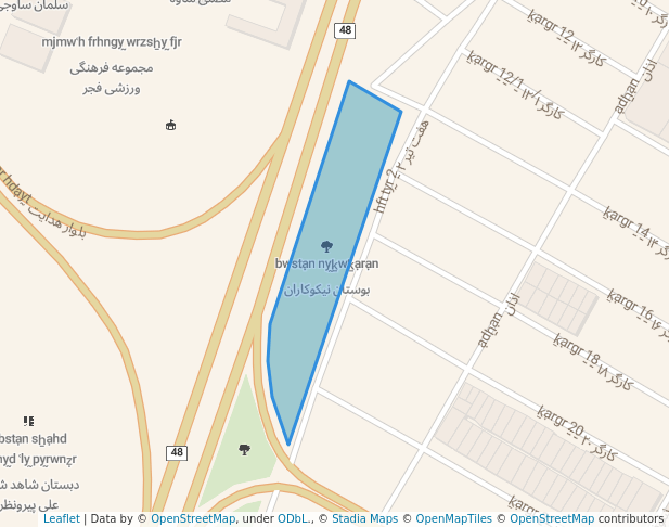 بوستان نیکوکاران in Saveh | Map and Routes