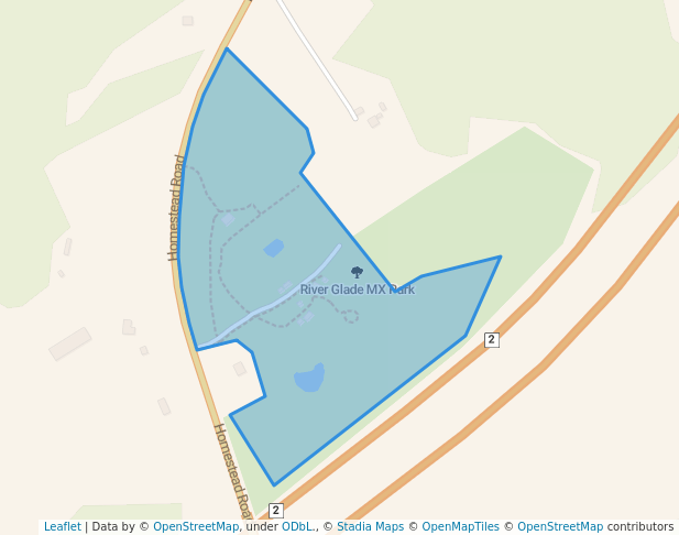 walking in River Glade MX Park map in River Glade