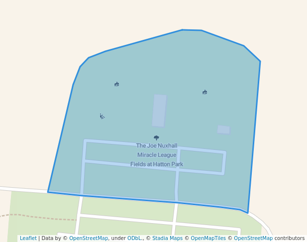 walking in The Joe Nuxhall Miracle League Fields at Hatton Park map in Fairfield