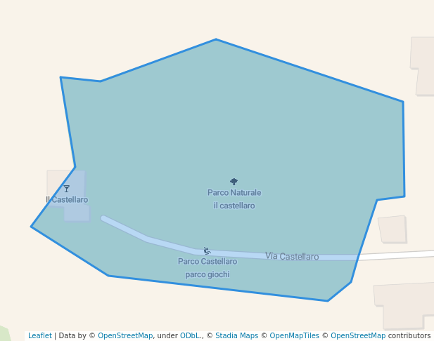 walking in Parco Naturale il castellaro map in Mutignano