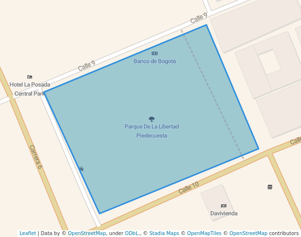 walking in Parque De La Libertad Piedecuesta map in Piedecuesta