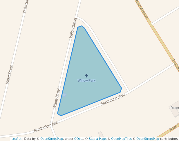 walking in Willow Park map in Lenasia