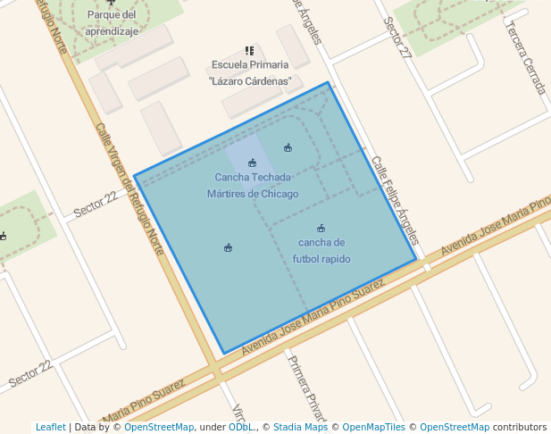 walking in Canchas empastadas map in Ciudad de México