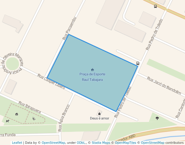walking in Praça de Esporte Raul Tabajara map in São Bernardo do Campo