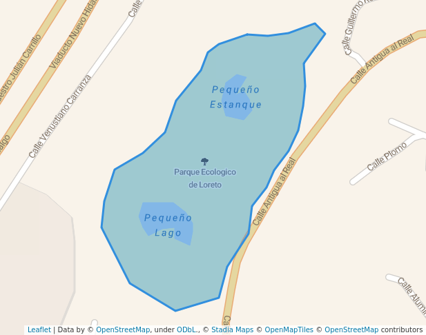 walking in Parque Ecologico de Loreto map in Pachuca de Soto