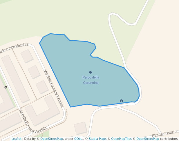 walking in Parco della coroncina map in Siena