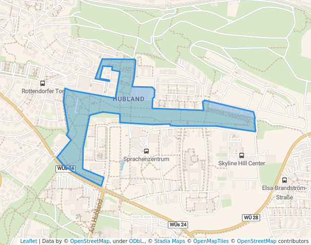 walking in Landesgartenschau-Gelände 2018 map in Würzburg