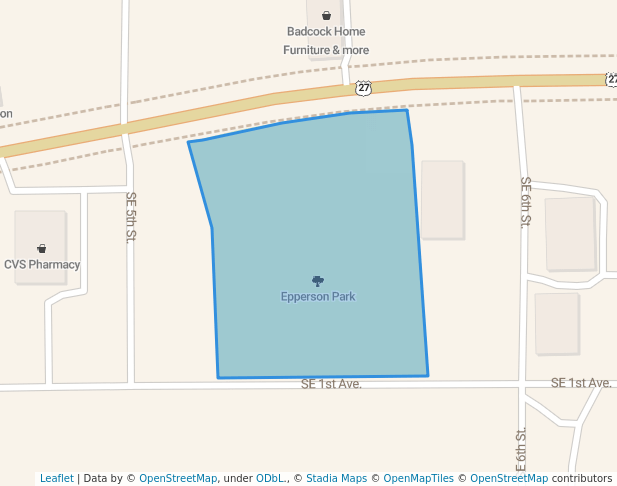 walking in Epperson Park map in Williston