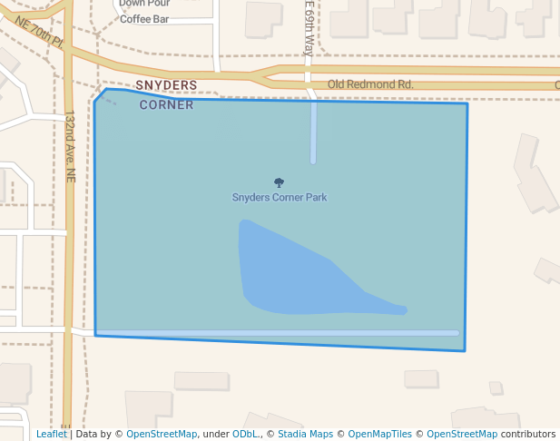 walking in Snyders Corner Park map in Kirkland