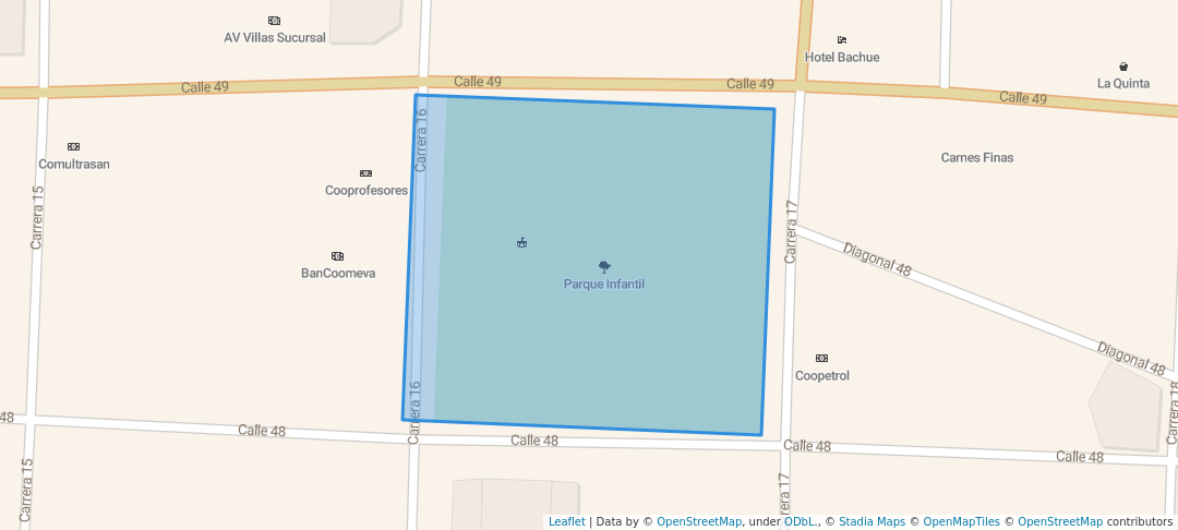 walking in Parque Infantil map in Barrancabermeja