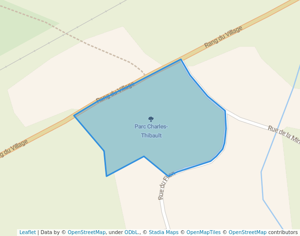 walking in Parc Charles-Thibault map in Rouyn-Noranda