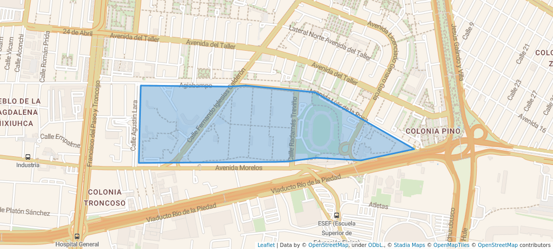 walking in Ciudad Deportiva map in Ciudad de México