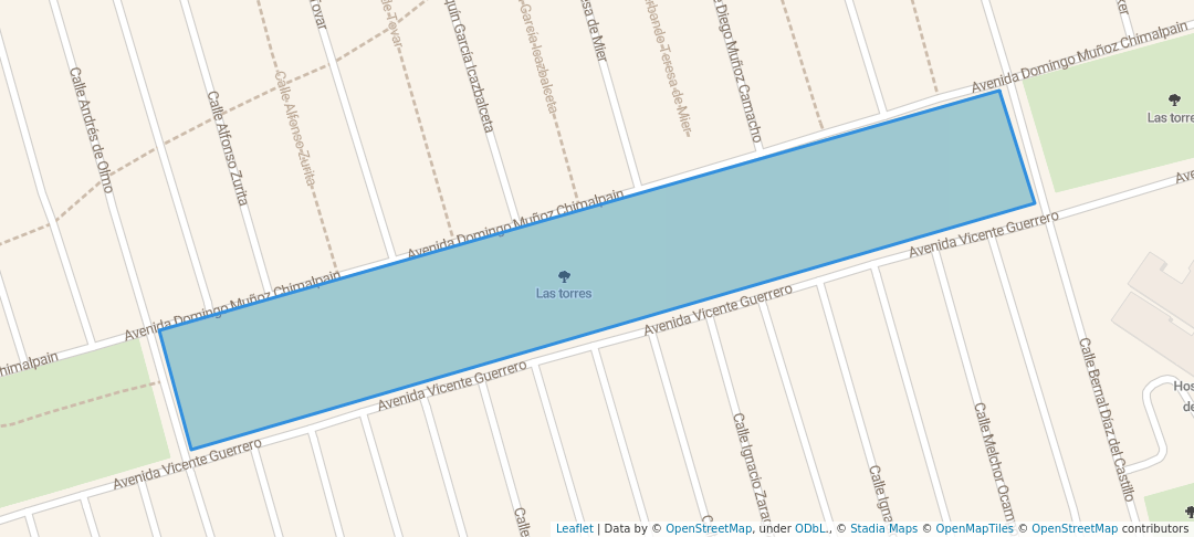 walking in Las torres map in Ciudad Sahagún